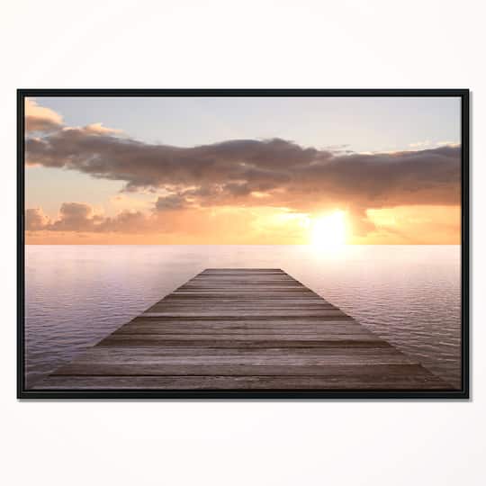 Designart - Yellow Sea and Brown Pier